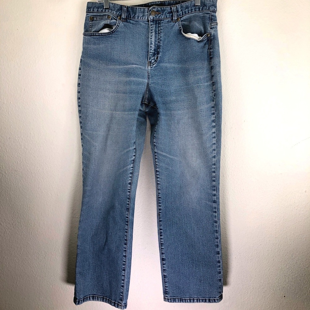 Lauren Ralph Lauren Classic Straight Leg Jeans Blue Medium Wash Denim Plus 16